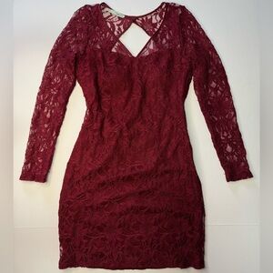 Maurice’s Burgundy Lace Mini Dress Size Small